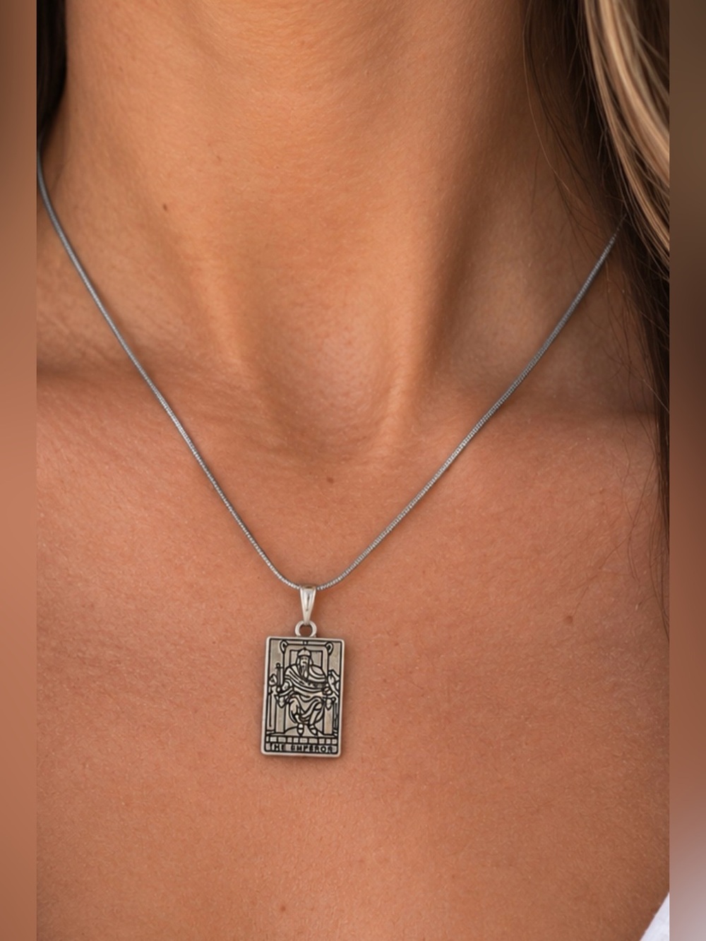 🔮 Tarot Card Necklace - The Emperor